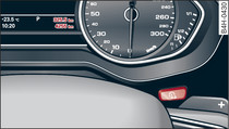 Instrument cluster: Mileage recorder and reset button